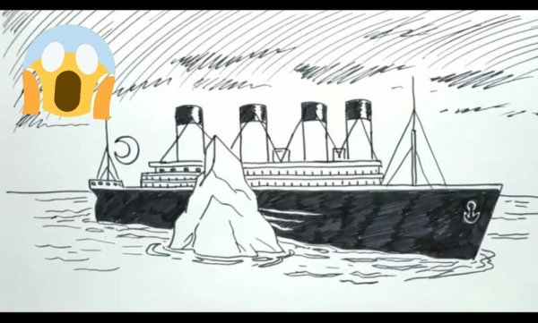 Титаник и Айсберг рисунок