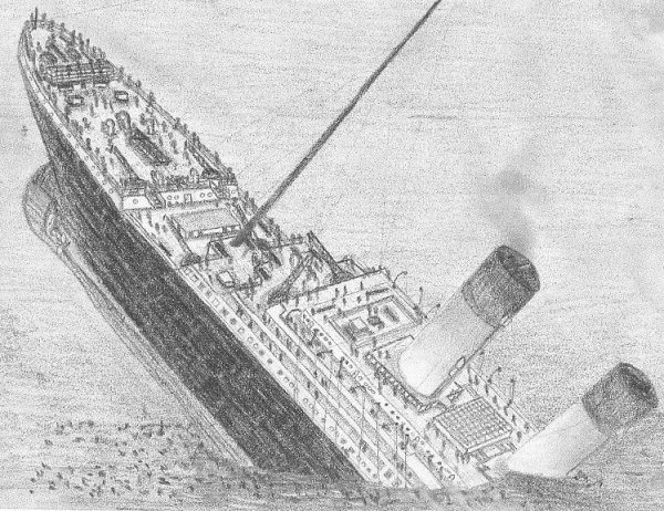 Титаник рисунок