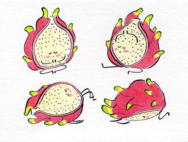 Драконий фрукт иллюстрация
