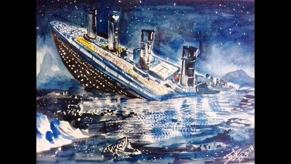 Титаник акварелью