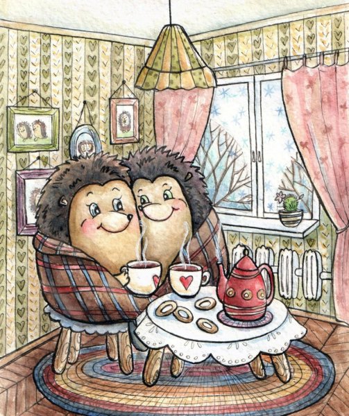 Уютные милые иллюстрации