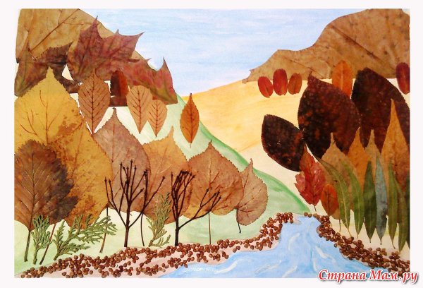 Аппликация на тему осень