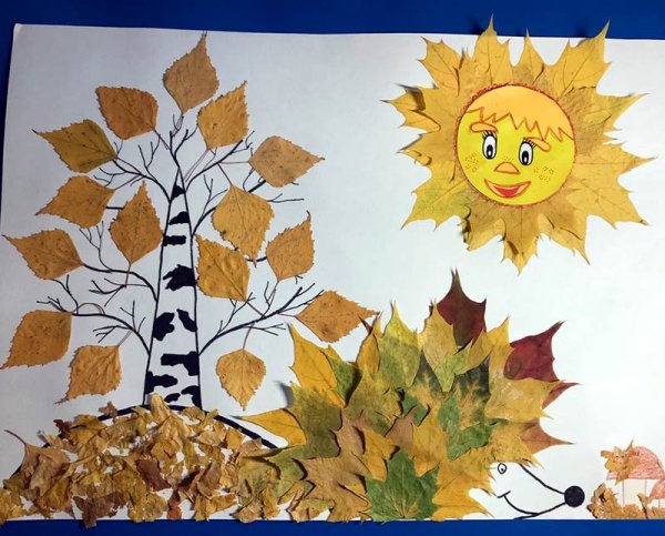 Аппликация на тему Золотая осень