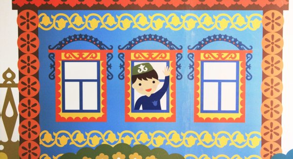 Татарский орнамент на стене