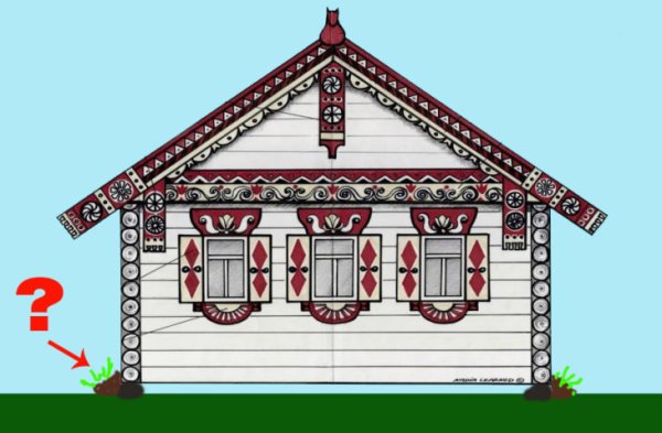 Изба с узорами