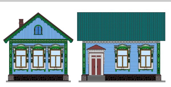 Татарская изба фасад