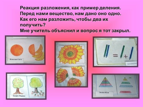 Реакция разложения рисунок