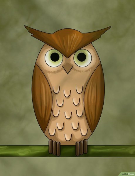 Филин рисунок