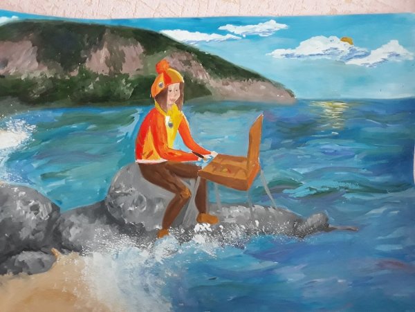 Артек гуашью