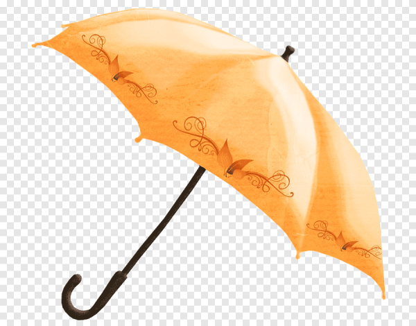 Осенний зонтик на прозрачном фоне