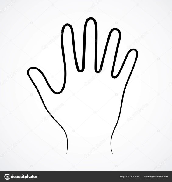 Отпечаток ладони контур