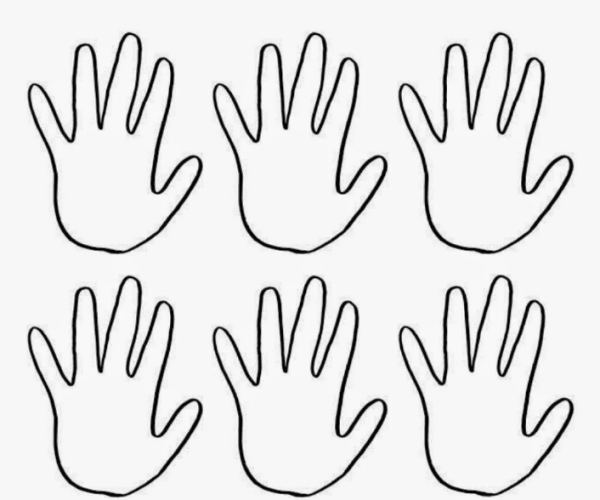 Ладошки для раскрашивания