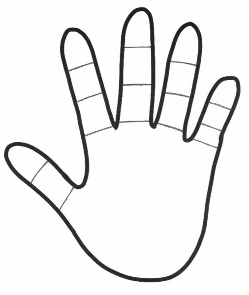 Ладонь раскраска