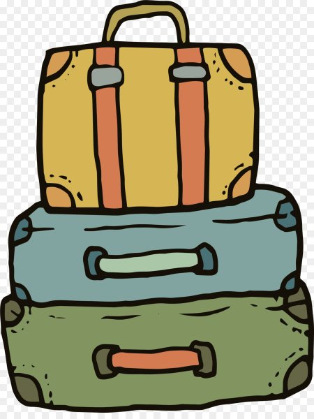 Чемодан сбоку вектор