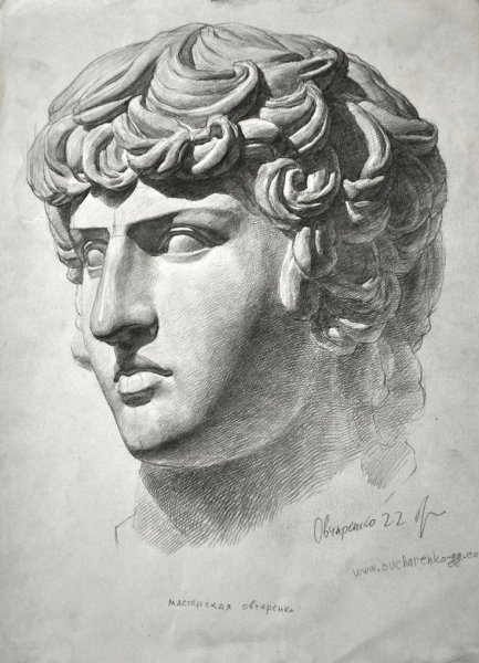 Сократ голова гипсовая МАРХИ