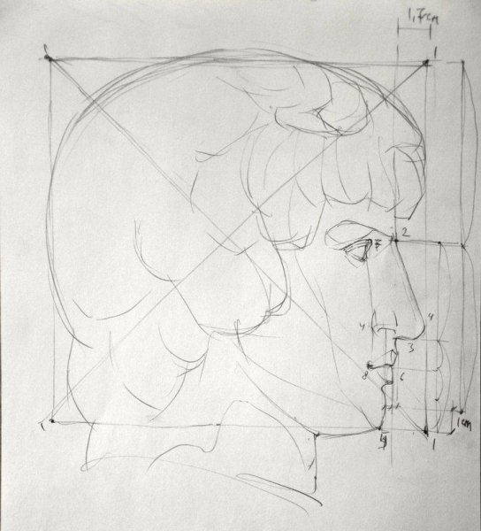 Сократ голова гипсовая МАРХИ