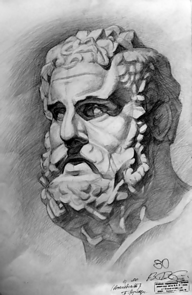 Антиной гипсовая голова МАРХИ