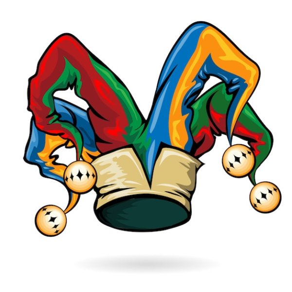 Шут на белом фоне