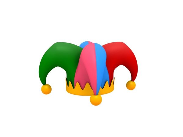 Шапка шута с бубенчиками сбоку