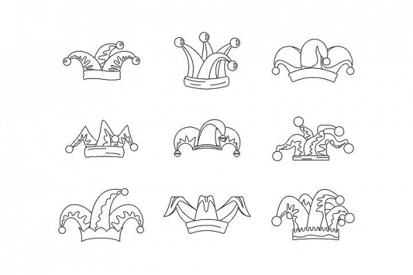 Нарисованная шапка шута