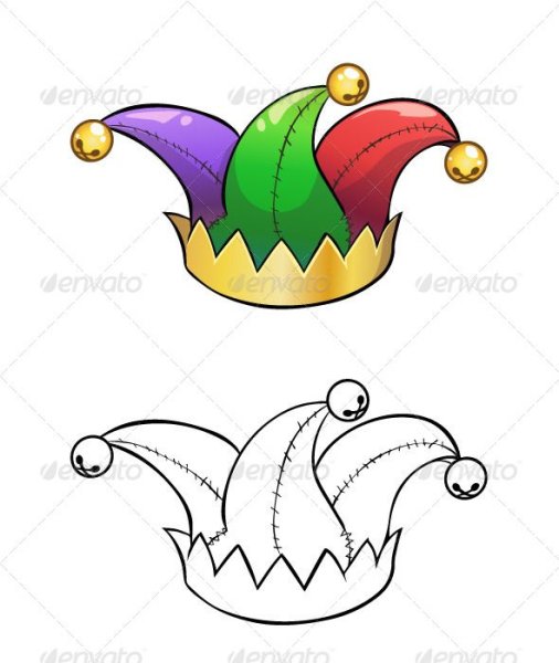 Колпак шута нарисовать