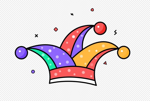 Шапка клоуна рисунок