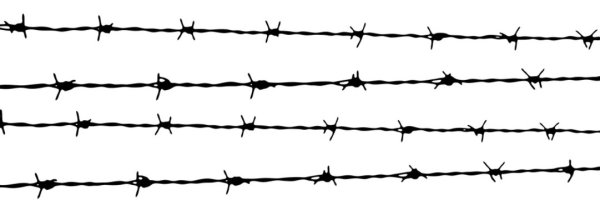 Колючая проволока эскиз на черном фоне