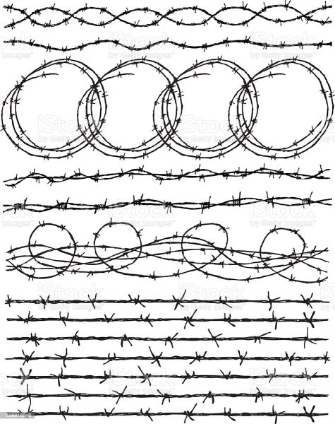 Колючая проволока рисунок эскиз
