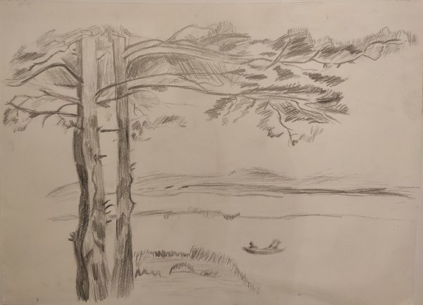 Тишина рисунок карандашом