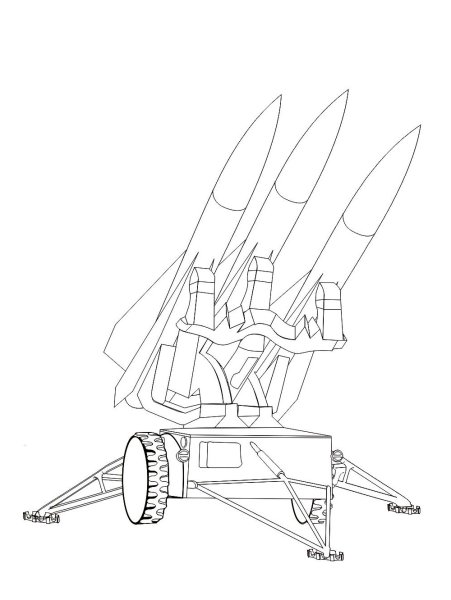 Военная ракета раскраска