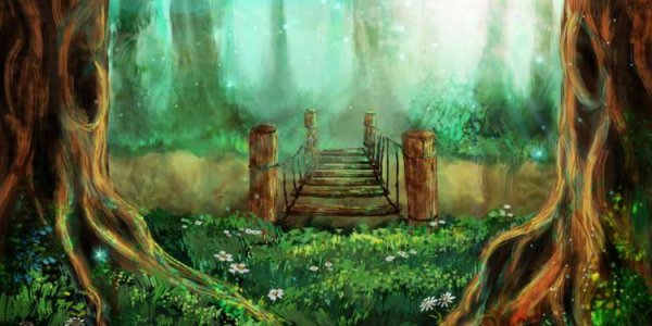 Сказочный лес с тропинкой