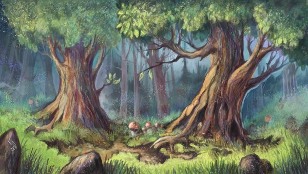 Нарисовать лес