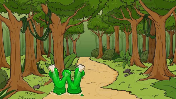 Лес из мультика