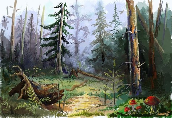 Лес из русской сказки