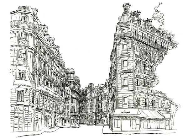 Архитектура черно белая Графика