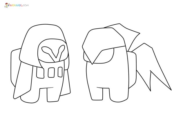 Раскраска амонг АС из игры