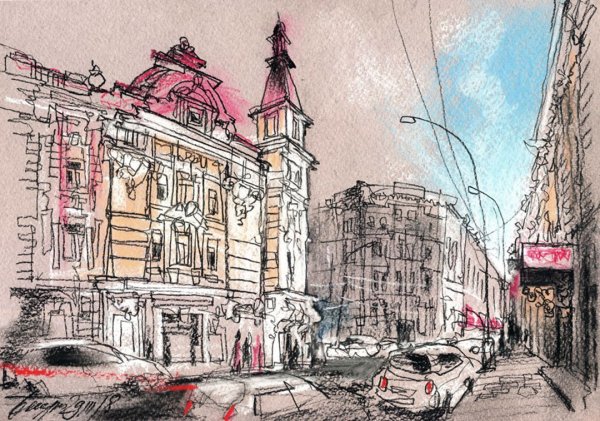 Олег Беседин художник зарисовки Иркутска Иркутск