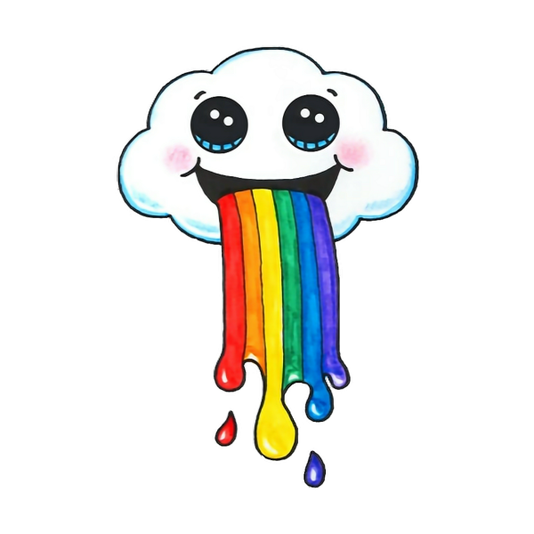 Облако с радугой изо рта