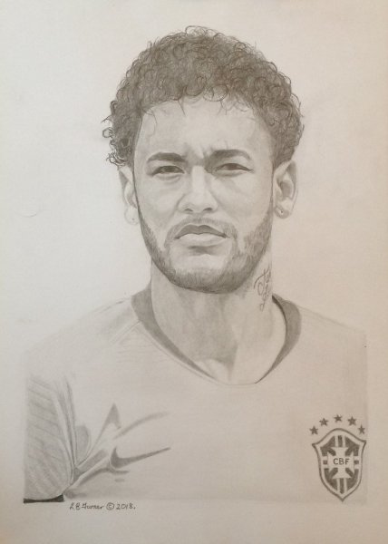 Неймар портрет карандашом