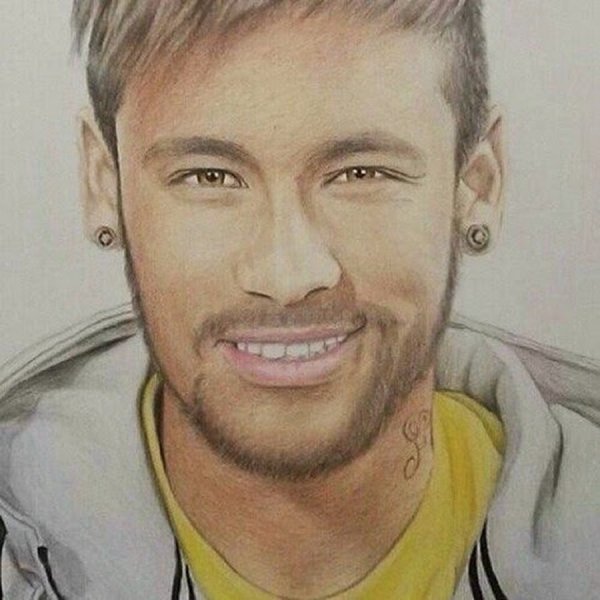 Неймар футболист рисунок