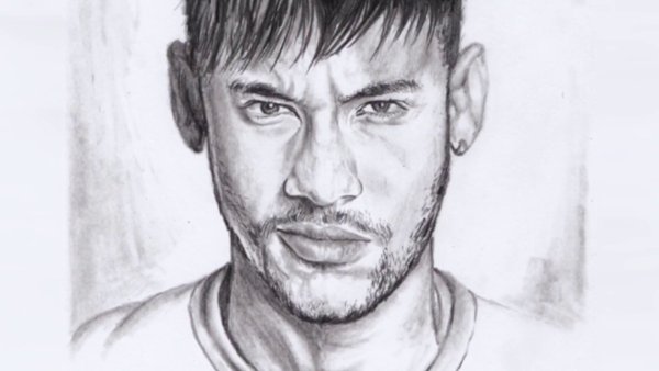 Неймар портрет карандашом