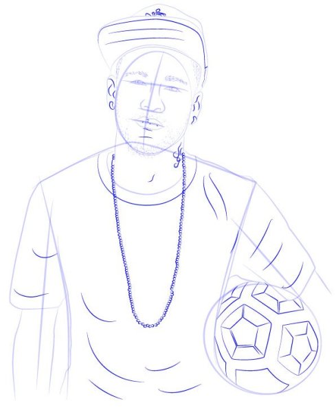 Неймар футболист нарисовать