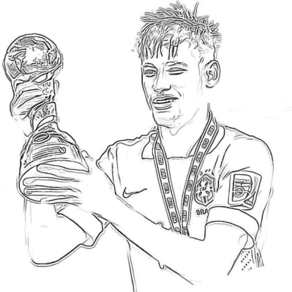Раскраска Neymar Jr