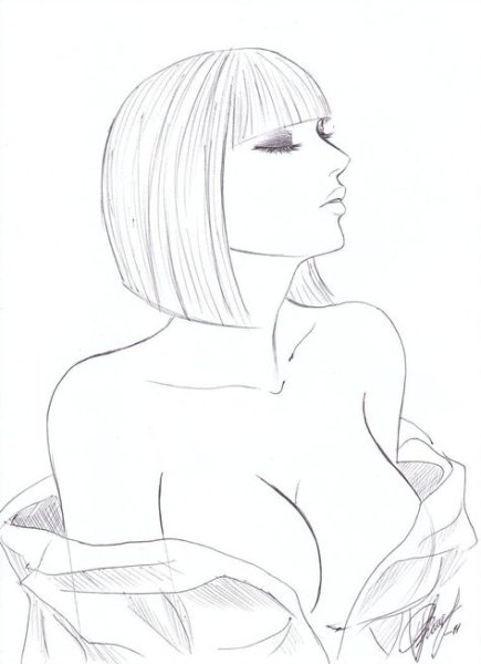 Женская грудь рисунок