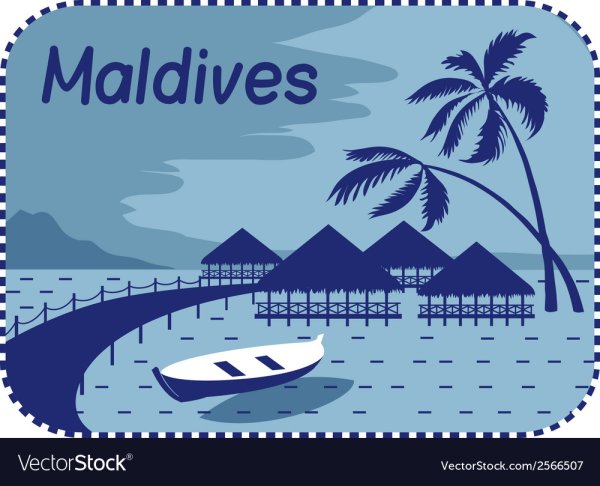 Мальдивы рисунок