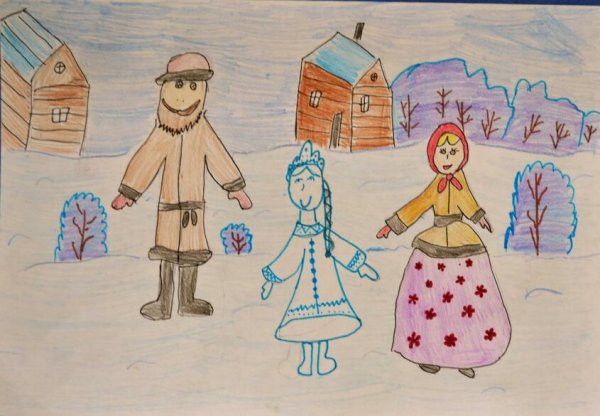 Рисование по сказке Снегурочка в подготовительной группе