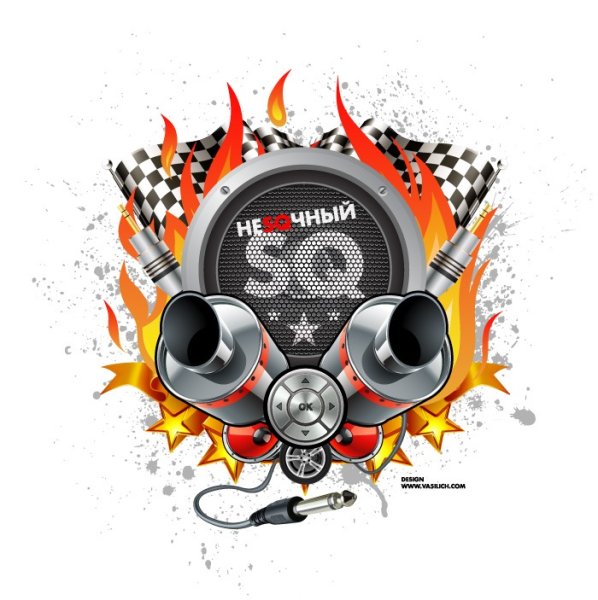 Трафареты в стиле автозвук