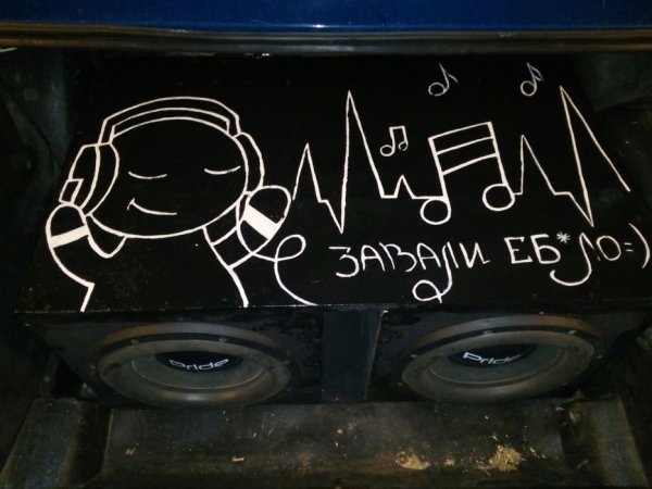 Надписи на короб сабвуфера