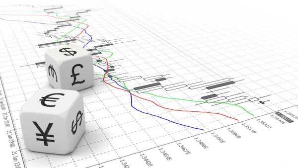 Биржевые графики на белом фоне