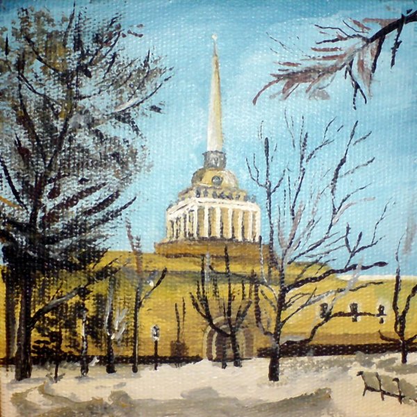 Санкт-Петербург Адмиралтейство акварель